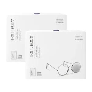 자우버 김서림방지 안경닦이 안티포그 티슈 120매X2개