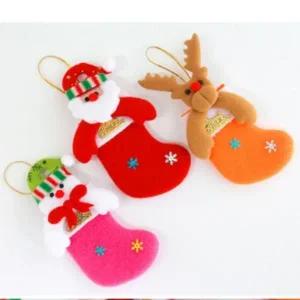 ( )[크리스마스 인테리어] 크리스마스산타양말속친구들 트리장식 1개 랜덤