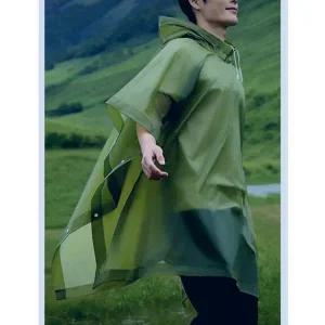 [하프클럽/]남녀 경량 판초 우비 카키 1P 아웃도어 캠핑 레인코트