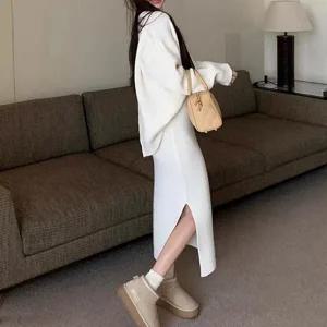 [하프클럽/]세트 코디 선물 밴딩 40대 미디 캐쥬얼 롱 캐쥬얼치마