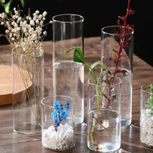 크리스탈화병 화분선물 인테리어화병 유리 실린더화병 화병 20x25cm 수중식물