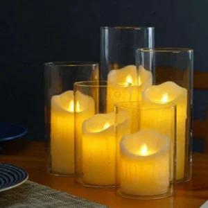 캔들용기 대형유리병 캔들유리병 원통유리병 유리 인테리어꽃병 12x50cm 화병