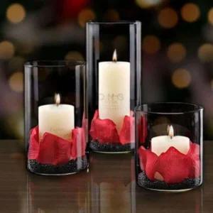 유리원통 화병 투명꽃병 캔들용기 20x50cm 인테리어화병 유리 대형유리병