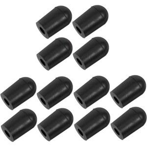 12개 세로줄 스탠드 첼로 고무 노브 악기 스톱퍼 엔드핀 액세서리 볼륨 검정