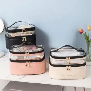 2단화장품파우치 다용도 화장품파우치 여행용 파우치 남성 패