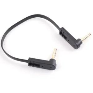 3.5 AUX케이블 스테레오 3극 납작 양쪽꺾임 15cm 짧은선