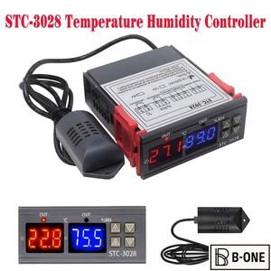 STC-3028 인큐베이터 온실 12V24V220V 용 듀얼 디지털 온도 조절기 습도 컨트롤러