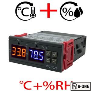 듀얼 디지털 온도조절기 온도 습도 제어 STC-3028 인큐베이터 컨트롤러, AC 220V DC 12V 24V