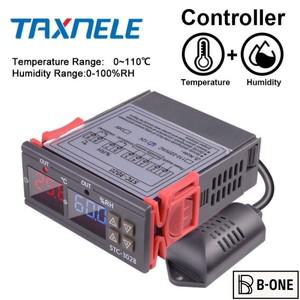 듀얼 디지털 온도 조절기 습도 제어 STC-3028 컨트롤러 AC 110V 220V DC 12V 24V 10A