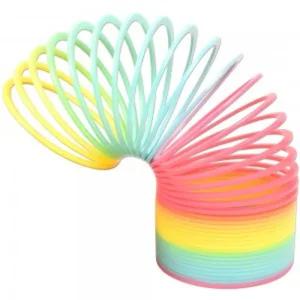 (말랑)스프링 칼라 무지개 원통 대형 장난감 레인보우