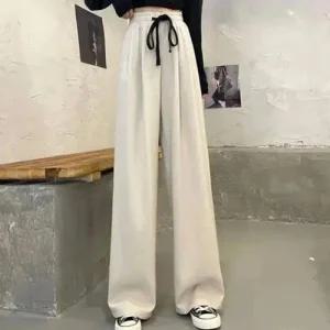 여성반바지 세미 여성바지 와이드 플리츠팬츠 여 WFKN339