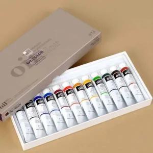 유화 물감 미술용품 아트 재료 오일 페인트 20ml 12색