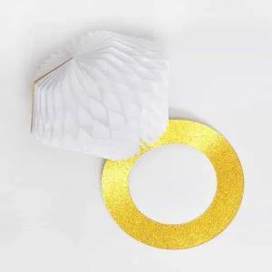 모빌 장식 페이퍼 반지 골드 파티 기념일 소품 웨딩 장식물