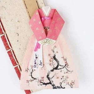 명절편지지 명절 단아한 한복 카드 3P 설날 추석 연하장 편지지