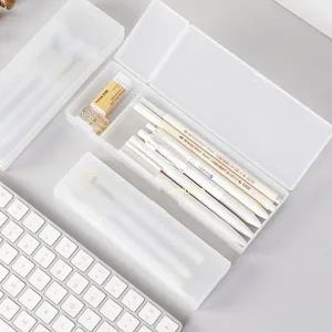 필기구필통 필기구수납함 심플 지우개 샤프보관함 2단 나에게주는선물