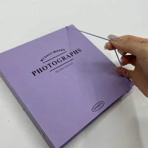 인생사진 네컷 접착식 포토북 앨범 퍼플 사진첩