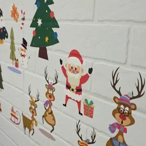 크리스마스 감성 리무버블 스티커 산타 루돌프 홈데코 아이방 매장 인테리어 A3사이즈 택1