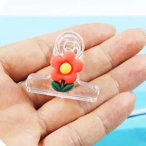 문서집게 사무용집게 꽃모양 플라스틱 예쁜 1p