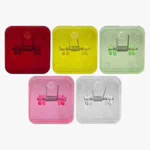 투명 컬러 사각 집게 사무용