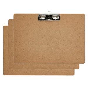 우드결재판 우드 클립보드 가로형 3P DMF 나무 메뉴판 결재 파일