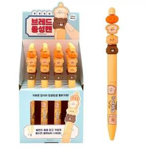특이한 피규어중성펜 문구 귀여운 그립감좋은 돌아가는 이쁜필기구 6p