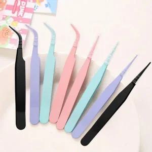 스티커집계 8종 컬러 핀셋 집게 모음 핀세트 1P 스티커 미세 집게