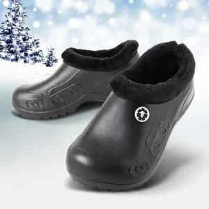 주방화 방한다용도신발 조리화 고무 주방슬리퍼 작업 방수 고무 용신발 털 여성 낚시 남자 방한 반 겨울