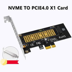 NVME-PCIE 4.0 X1 확장 카드 라이저 M.2 M 키-PCI Express 1X GEN4 16Gbps 어댑터 지원 2230 2242 NVME SSD