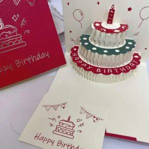 생일축하 입체 3d 팝업카드 파티이벤트 엽서 초대장 생일축하입체카드