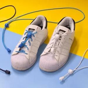 [룽스]운동화끈 고무줄 무매듭 간편 버클 M