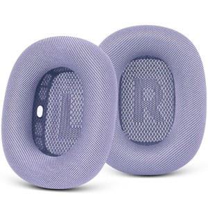 [미국배송] GEVO 2024년형 신형 애플호환 에어팟 맥스 헤드폰용 이어 쿠션 교체 이어패드 업그레이드 메모리 폼이 포함된 메시 패브릭 커버 및 프레시 컬러용 자석(퍼플)