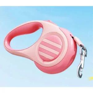 강아지 꿀벌 미니 자동줄 3m 핑크 1P 경량 리드줄 강아지리드줄