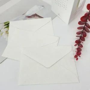 봉투 청첩장카드봉투 린넨 질감 컬러 화이트