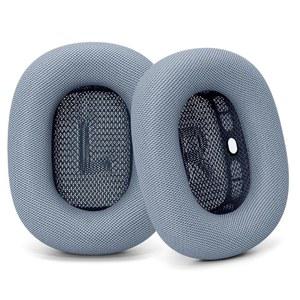 [미국배송] 에어팟 맥스 2024용 이어 쿠션 교체 애플호환 2 오버이어 헤드폰용 패드 커버 땀 방지 단백질 가죽(라이트 블루)
