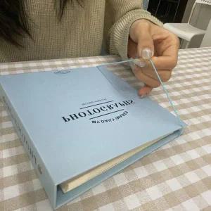 인생사진 네컷 접착식 포토북 앨범 블루