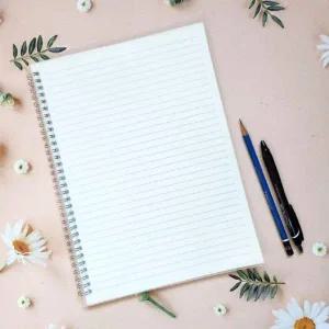 노트 A4 반투명 커버 줄 노트