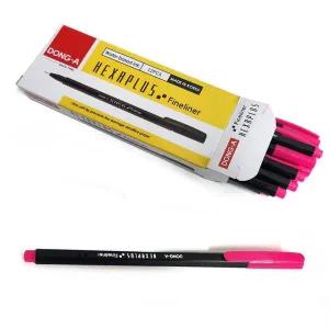 동아연필 수성펜 헥사플러스 파인라이너 (핑크) (12개입) (1다스) 필기구