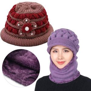 여성 겨울 털모자 방한넥워머 등산 벙거지 니트 모자