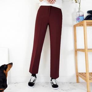 [103st] 여성 일자 본딩 융 기모 슬랙스 밴딩 팬츠 편한 스판 바지 검정 화이트 브라운 와인 빅사이즈