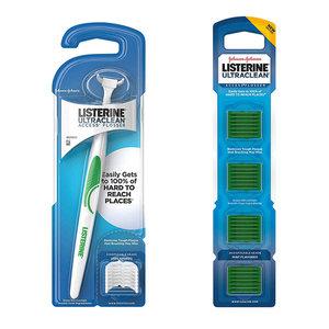 리스테린 울트라클린 칫솔형 손잡이 치간 어금니 치실 본체 교체용 헤드
