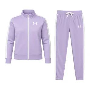 언더아머 UA G 니트 플리스 기모 트랙수트 기모 여성 트레이닝복세트 짐웨어 라이트 퍼플 1363380-515