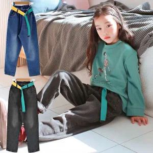 [보리보리/초딩하우스]벨트청바지(봄가을) 주니어여아의류 초등학생옷 주니어청바지 초등청바지