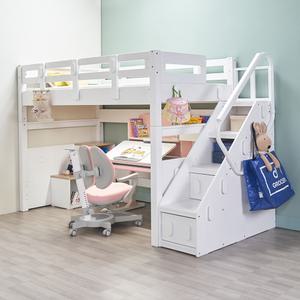 에보니아 하이디 원목 벙커 침대 프레임 슈퍼싱글 계단측면형