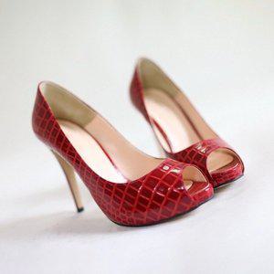 [지젤슈즈]색감별 악어패턴가죽 토오픈/[2015]