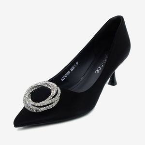 [갤러리아] 고세 데일리 여성 제이드 큐빅링 스틸레토 펌프스힐 OZP4F035 블랙 6.5cm