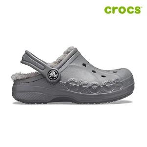 [크록스][크록스 정품] 바야 라인드 클로그 아동 털샌들 205977-00Q