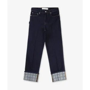 [JW앤더슨]J.W.ANDERSON 로고 그리드 턴업 워크웨어 데님 팬츠 - 인디고 DT0096PG1630870 115260748