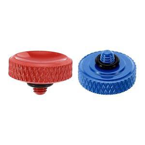 파티킬 카메라 셔터 버튼, 2팩 소프트 릴리스 버튼 순수 구리 니콘용 후지필름에 적합한 조각 라이카 DSLR /SLR 카메라, 레드 블루