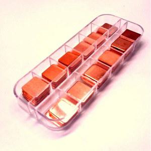 이지카고 100pcs 12 사이즈 15mm 구리 패드 심 키트, 퓨어 방열판 C1100, 냉각용 로우 프로파일 열판 쿨러 PC 노트북 GPU CPU IC 칩 VGA RAM VRAM PS5 M.2 SSD NVMe 2280 2242 2230