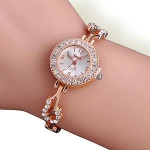 우아한 스톤 장식 사무실 룩 여성 손목시계